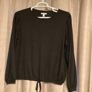 Nine West Black Ribbed Top